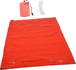 POPETPOP Emergency Sleeping Bag Life-Saving Blanket Outdoor Warming Shelter Windproof Tent Compact Camping Supply
