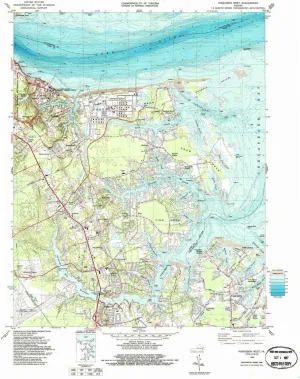 Poquoson West VA topo map, 1:24000 Scale, 7.5 X 7.5 Minute, Historical, 1983, Updated 1987, 27.5 x 21.9 in