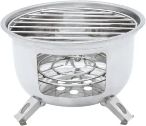 Portable Bbq Grill for Camping Mini Stainless Barbecue Stove Small Camping Grill Round Outdoor Supply