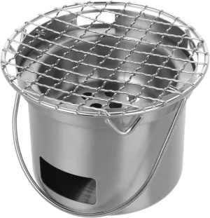 Portable Bbq Grill Outdoor Cooking Stove Stainless Steel Mini Stove for Camping Backpacking Picnics