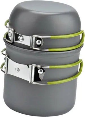Portable Camping Cookware 1-2 Person Non-Stick Teapot Set Camping Utensils Outdoor Cooking Tools