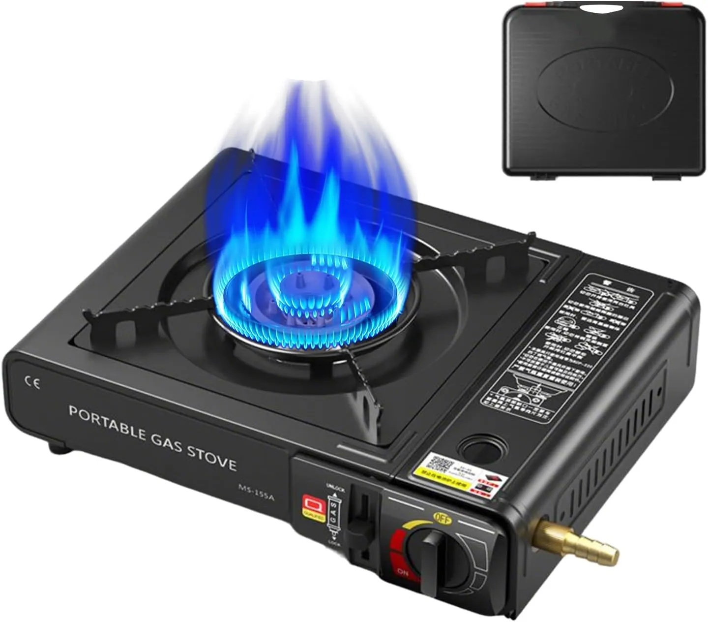 Portable Camping Stove - Camping Cooktop | Windproof Outdoor Stove Burner | Compact & Lightweight Outdoor Cooktop | Kitchen Accessories For Heating Kitchen Use Outdoor Indoor Grilling Backpacking