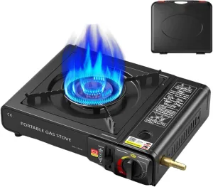Portable Camping Stove - Camping Cooktop | Windproof Outdoor Stove Burner | Compact & Lightweight Outdoor Cooktop | Kitchen Accessories For Heating Kitchen Use Outdoor Indoor Grilling Backpacking