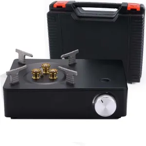 Portable Camping Stove, High Power 11,320 BTUS Mini Stove Outdoor Windproof Camp Stove With Carry Case, Backpacking Essentials, for Camping, Picnic - Black
