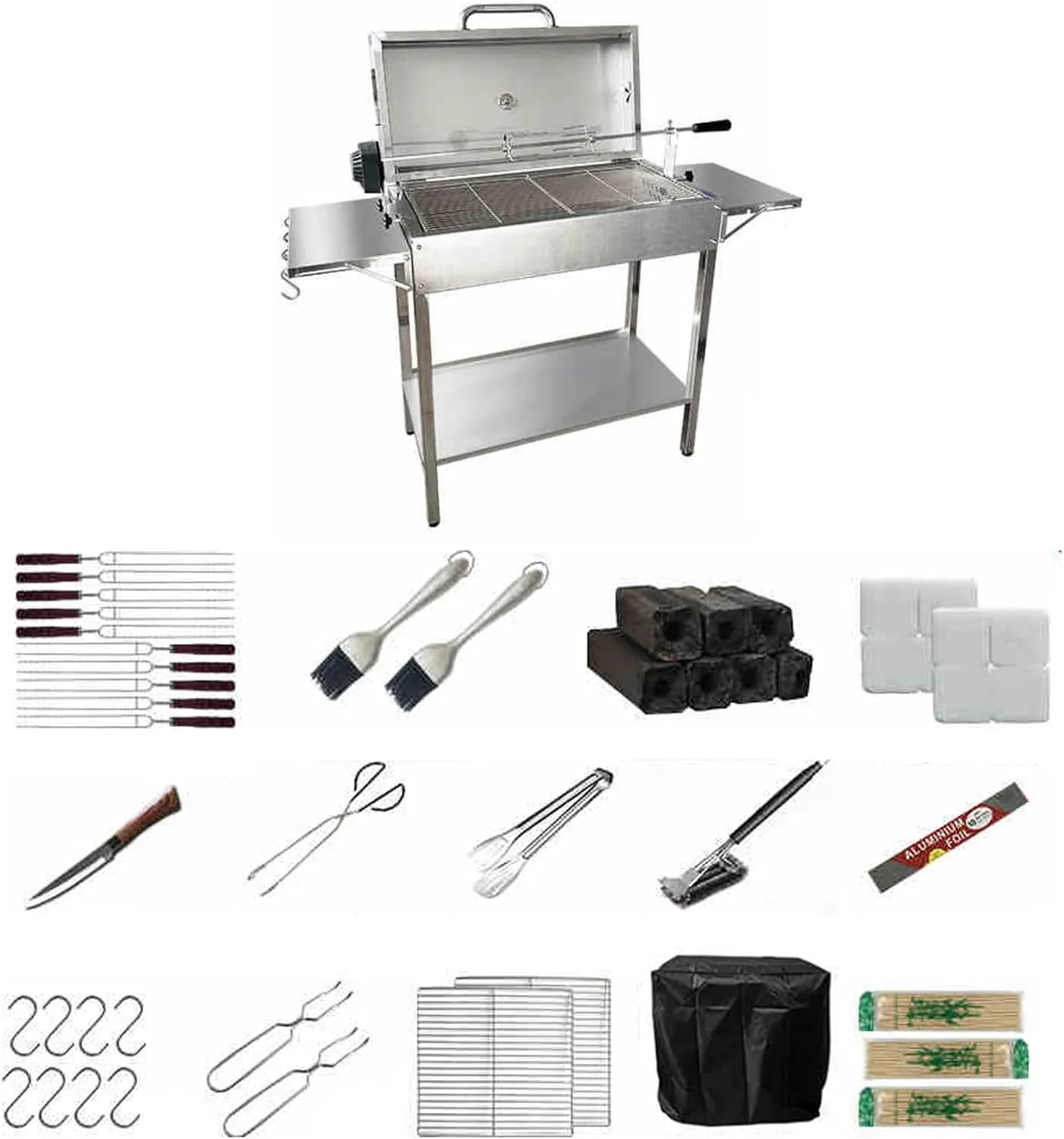 Portable Charcoal Grill BBQ Grill Portable, Quick-Assembly Design for Camping, Tailgating, Picnics & Outdoor Cooking Camping e