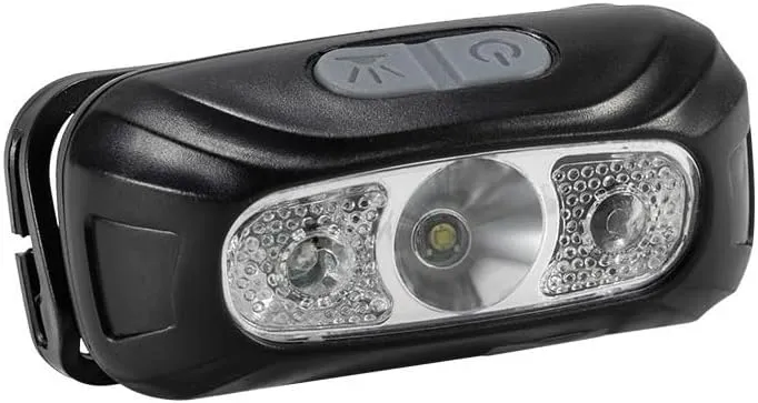 Portable Mini Sensor Headlamp Strong Rechargeable Head Light Flashlight Night Fishing Camping Headlights Front Lantern(Black-0515)