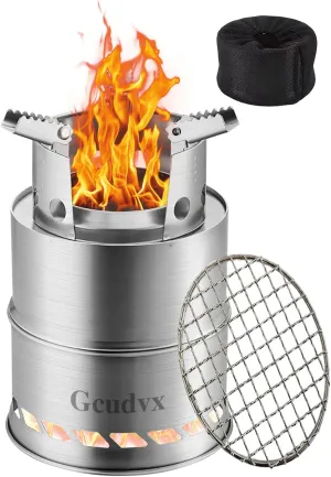 Portable Mini Wood Burning Camping Stove - Compact Lightweight and Efficient for Outdoor Cooking Backpacking Survival