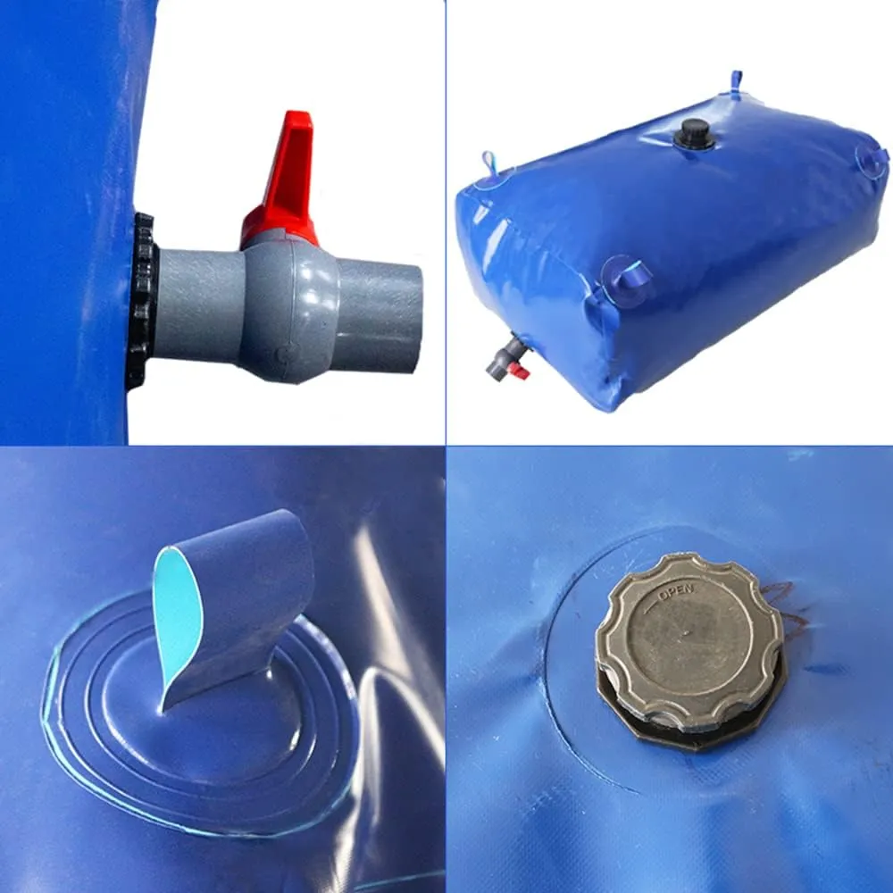 Portable Water Container with Faucet, Outdoor Agriculture Drought Resistant Foldable Soft Emergency Water Storage Bag, No Leak Military Water Storage Bladder Bag,for Camping/Travel