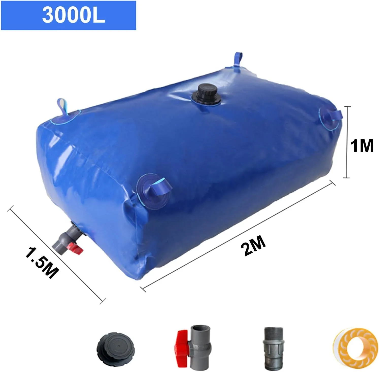 Portable Water Container with Faucet, Outdoor Agriculture Drought Resistant Foldable Soft Emergency Water Storage Bag, No Leak Military Water Storage Bladder Bag,for Camping/Travel