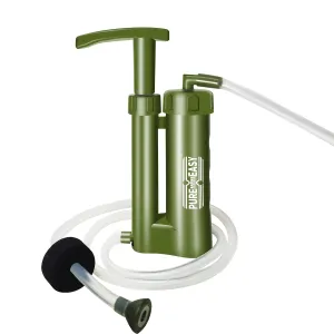 Portable Water Filter for Camping & Survival, Hand Pump Water Filter 3-Stage Purification System, 2000l Capacity, Perfect for Camping, Adventure, Backpacking, Survival, Emergency, and etc