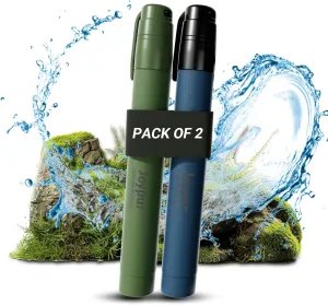 Portable Water Filter Straw Survival, Essential Camping & Hiking Gear, Water Purification Straw for Travel, Biking and Emergency Preparedness