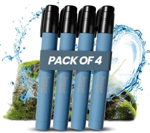 Portable Water Filter Straw Survival, Essential Camping & Hiking Gear, Water Purification Straw for Travel, Biking and Emergency Preparedness