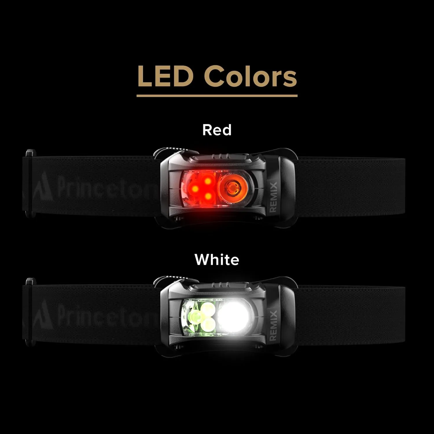 Princeton Tec Remix LED Headlamp (300 Lumens, Black w/Red LEDs), One Size (RMX300-RD-BK)