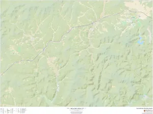 PyeongChang 2018 Winter Games Mountain Cluster Venues - 48" x 36" Laminated Wall Map