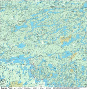 Quetico Map - South – Waterproof, Durable Cloth Map for Canoeing, Hiking, and Camping by True North Map Company