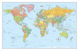 Rand McNally Signature Edition World Wall Map – Laminated Rolled