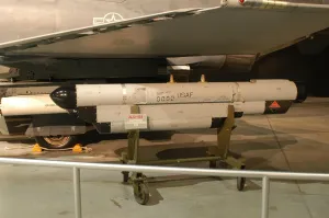 Raytheon AN/ALQ-184 jammer pod for electronic countermeasures at USAF museum.-20 Inch By 30 Inch Laminated Poster With Bright Colors And Vivid Imagery-Fits Perfectly In Many Attractive Frames