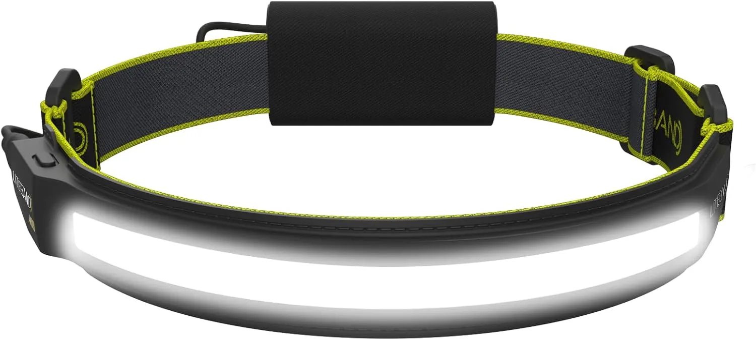 Rechargeable LED Headlamp - Liteband ACTIV 1000 Lumen Super Bright Head Lamp, Battery Powered Tactical Headlamps, Camping, Running, Hard Hat Light, Best Rated Hands Free Forehead Flashlight, Night