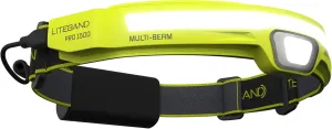 Rechargeable LED Headlamp - Liteband PRO 1500 Lumens Super Bright Head Lamp, Powerful Battery Powered Tactical Headlamps, Camping, Running, Hard Hat Light, Best Rated Forehead Flashlight, Yellow