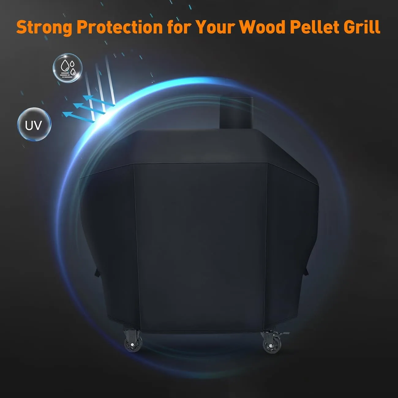 Replacement Grill Cover Compatible with Pit Boss Platinum Laredo 1000 Wood Pellet Smoker Grill-Premium Cover for Pit Boss Waterproof & Heavy Duty, 600D Pellet BBQ Cover
