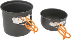 Restokki 5pcs Camping Cookware Mess Kit, Camping Pots and Pans Set with Portable Stove for Backpacking, Hiking, Car Camping(#1)