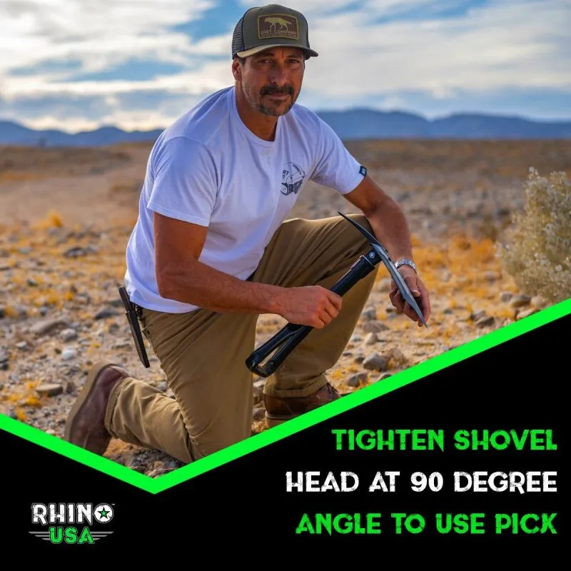 Rhino USA Folding Recovery Shovel W/Pick