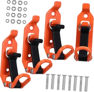 Roof Rack Shovel Mount Clamp Set 4 Pack Car Mounting Rack Off Shovel Holder Orange