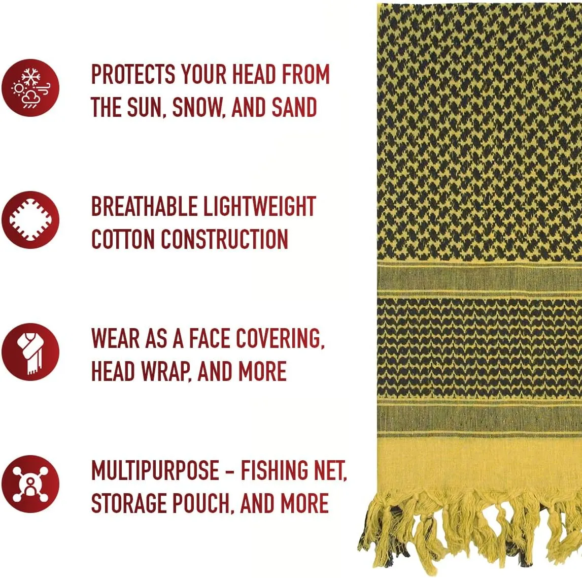 Rothco Shemagh Tactical Desert Keffiyeh Scarf