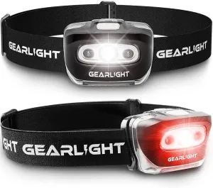 Rynx | 2-Pack LED Headlamp, Adjustable Headband with 7 Modes