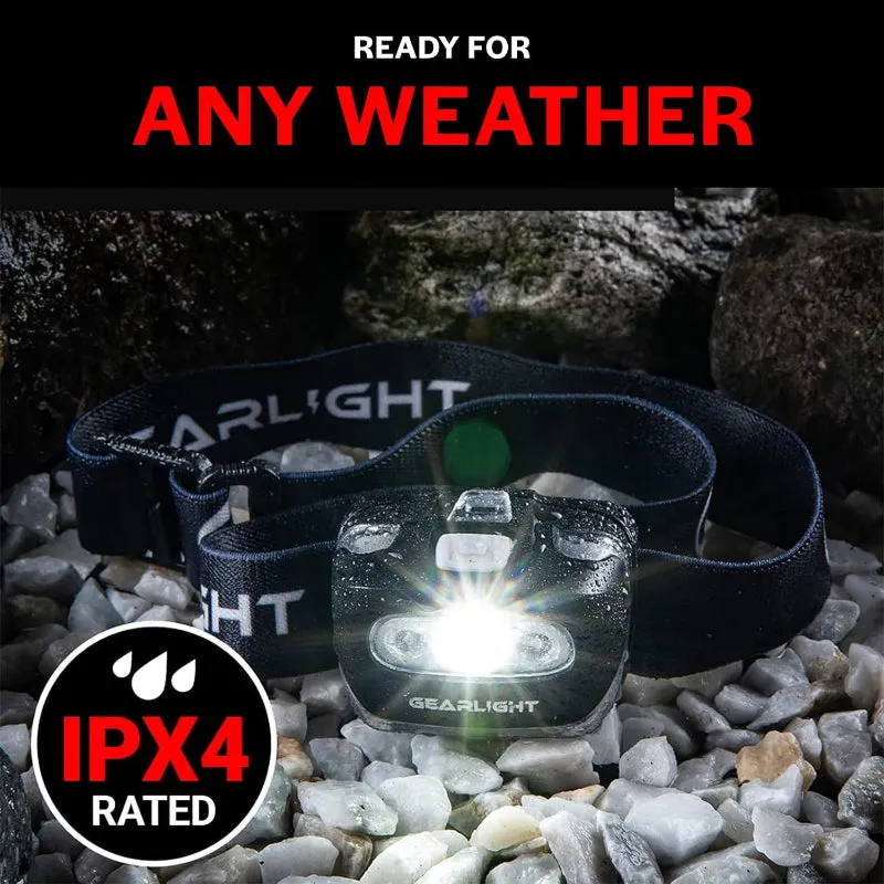 Rynx | 2-Pack LED Headlamp, Adjustable Headband with 7 Modes