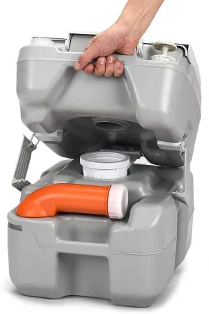 S AFSTAR 5.3 Gallon Portable Toilet for Camping, RV Camping Toilet with Level Indicator, 3-Piston Pump Flush, Fresh Water & Waste Split Tank, Outdoor Porta Potty for Travel Trips Hiking Boating
