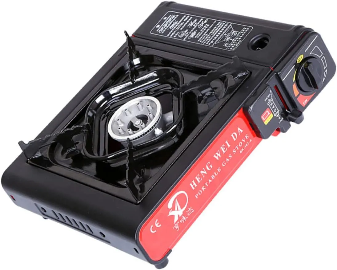 Safe Camping Stove Portable Gas Cooker for Hot Pot BBQ and Picnic Skid-Resistant Easy to Install Disassemble