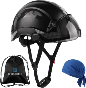 Safety Helmet Hard Hat, ANSI Z89.1 Approved Lightweight Vented Work Helmet, 6-Point Adjustable Ratchet Suspension Hardhat Ideal for Industrial and Construction