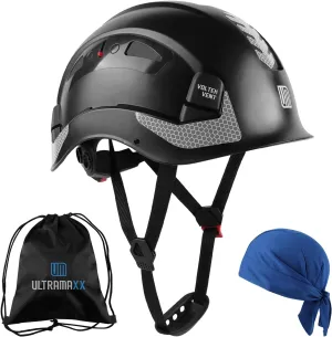 Safety Helmet Hard Hat, ANSI Z89.1 Approved Lightweight Vented Work Helmet, 6-Point Adjustable Ratchet Suspension Hardhat Ideal for Industrial and Construction