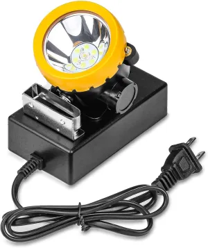 Safety Mining Light Headlamp Explosion Proof Coal Miner Headlight Mining Light Waterproof Coon Hunting Lights Rechargeable Coal Work Light for Hard hat (Black)