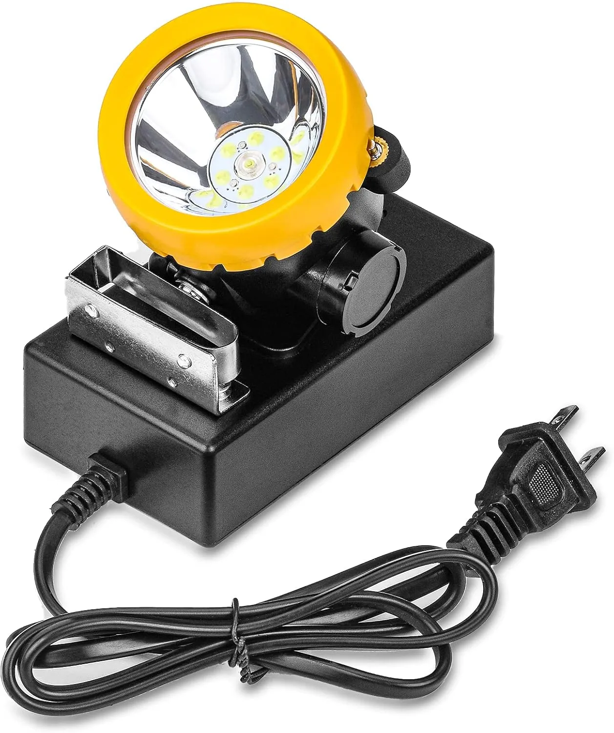 Safety Mining Light Headlamp Explosion Proof Coal Miner Headlight Mining Light Waterproof Coon Hunting Lights Rechargeable Coal Work Light for Hard hat (Black)