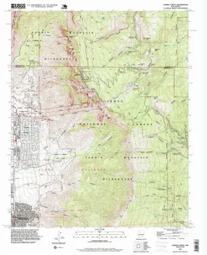 Sandia Crest NM topo map, 1:24000 Scale, 7.5 X 7.5 Minute, Historical, 1990, Updated 1996, 27 x 22 in