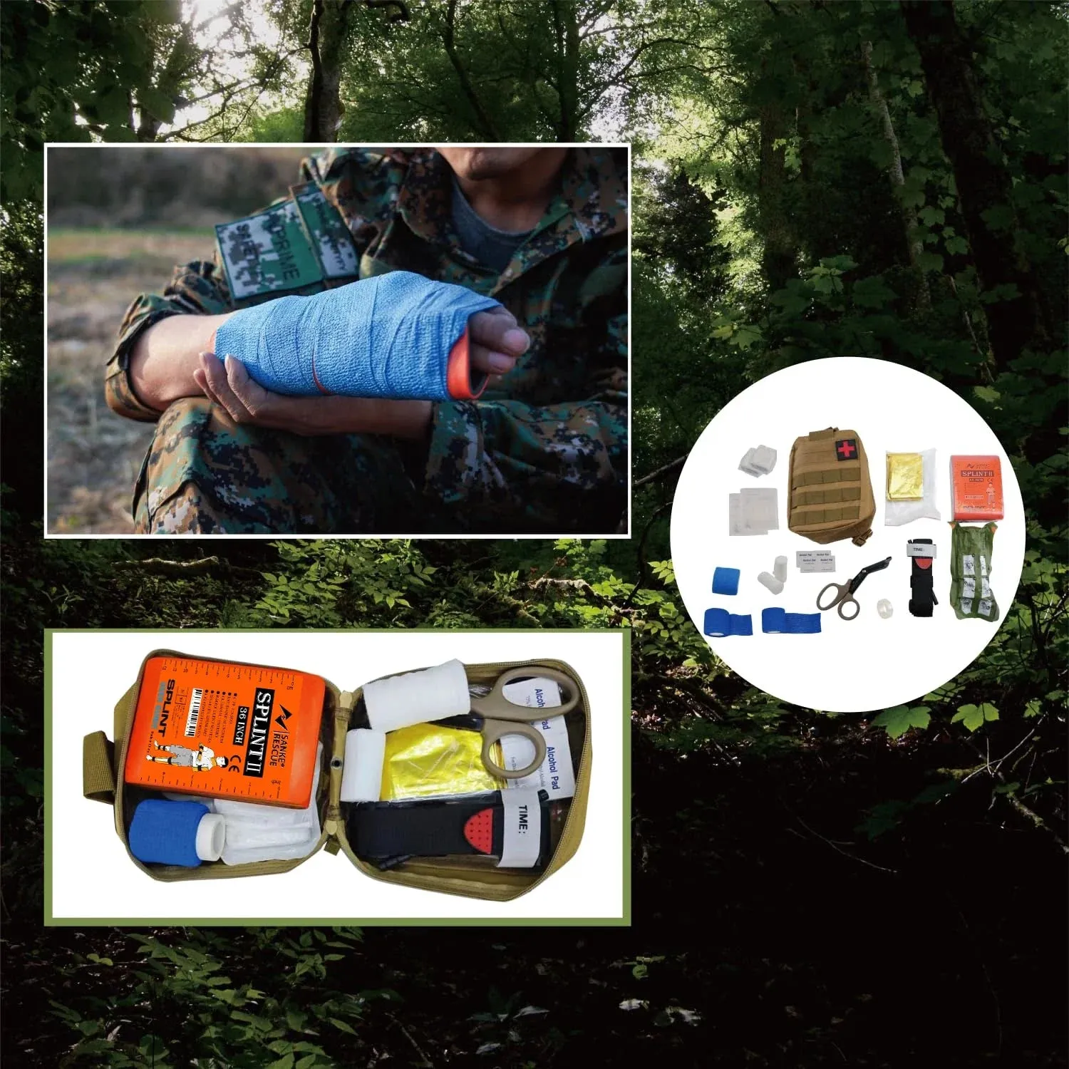 SANKE RESCUE First Aid Splint for Wrist and Thumb Support, 36/18" x 4.3"