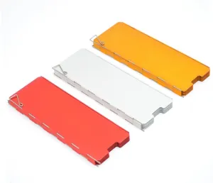 Save Save Space 10 Pack Aluminum Oxidized Windscreen for Camping Stove Compact Folding Windproof Board with Storage