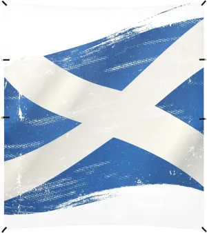 Scottish Flag Blue Stable Beach Tent UPF50  Protection Waterproof Portable Sunshade with Sandbags, Sand Shovel, Poles for Camping, Fishing, Backyard Fun