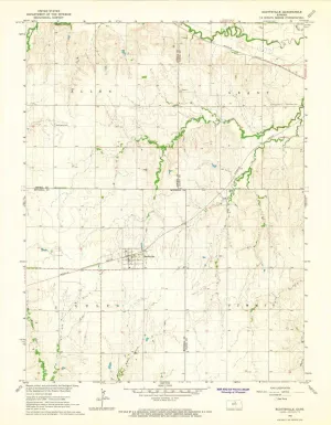 Scottsville KS topo map, 1:24000 Scale, 7.5 X 7.5 Minute, Historical, 1966, Updated 1967, 27 x 20.99 in