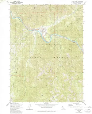 Seiad Valley CA topo map, 1:24000 Scale, 7.5 X 7.5 Minute, Historical, 1980, Updated 1988, 26.8 x 21.4 in