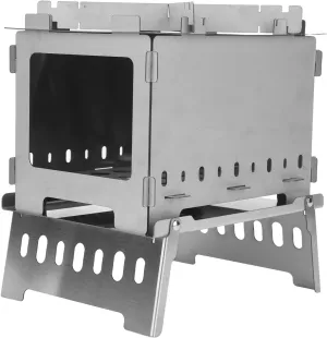 Septpenta Lightweight Portable Wood Burning, Camping Stove Camping Backpacking Stove, Folding Wood Stove, Three Models, 8.1X6.1X8.5in for Camping, Picnics Or Emergency Use