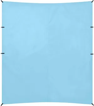 Sky Blue Foldable Beach Canopy UPF50 Waterproof Sun Shade with Sandbags and Shovel for Camping, Fishing, Backyard Fun