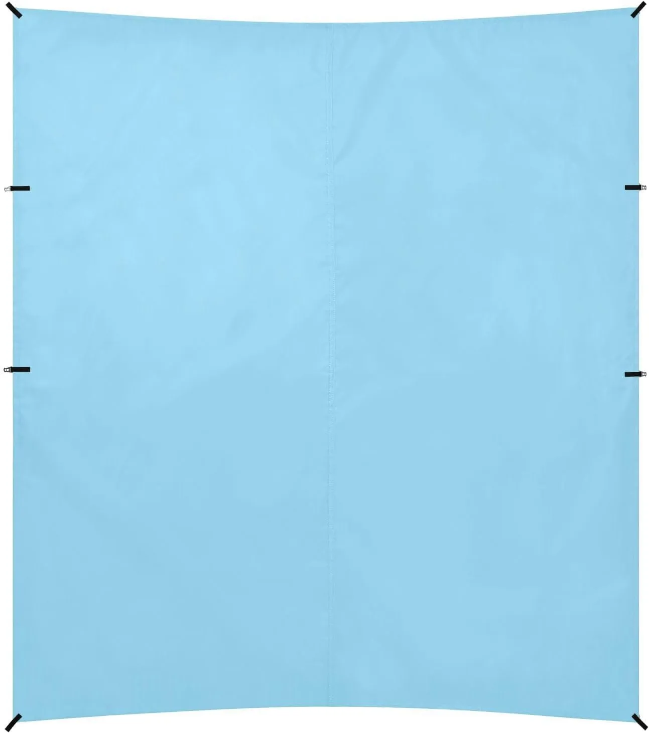 Sky Blue Foldable Beach Canopy UPF50 Waterproof Sun Shade with Sandbags and Shovel for Camping, Fishing, Backyard Fun