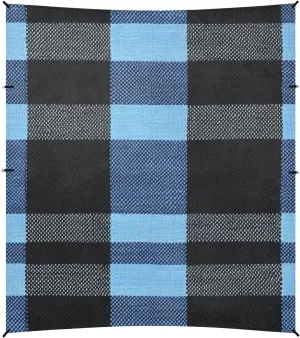 Slatebuffalo Turquoise Plaid Check Tartan Scotland Beach Tent UPF50  Easy Setup Sun Shade with Sturdy Poles, Sandbags and Shovel for Camping Trips, Fishing, Backyard Fun or Picnics