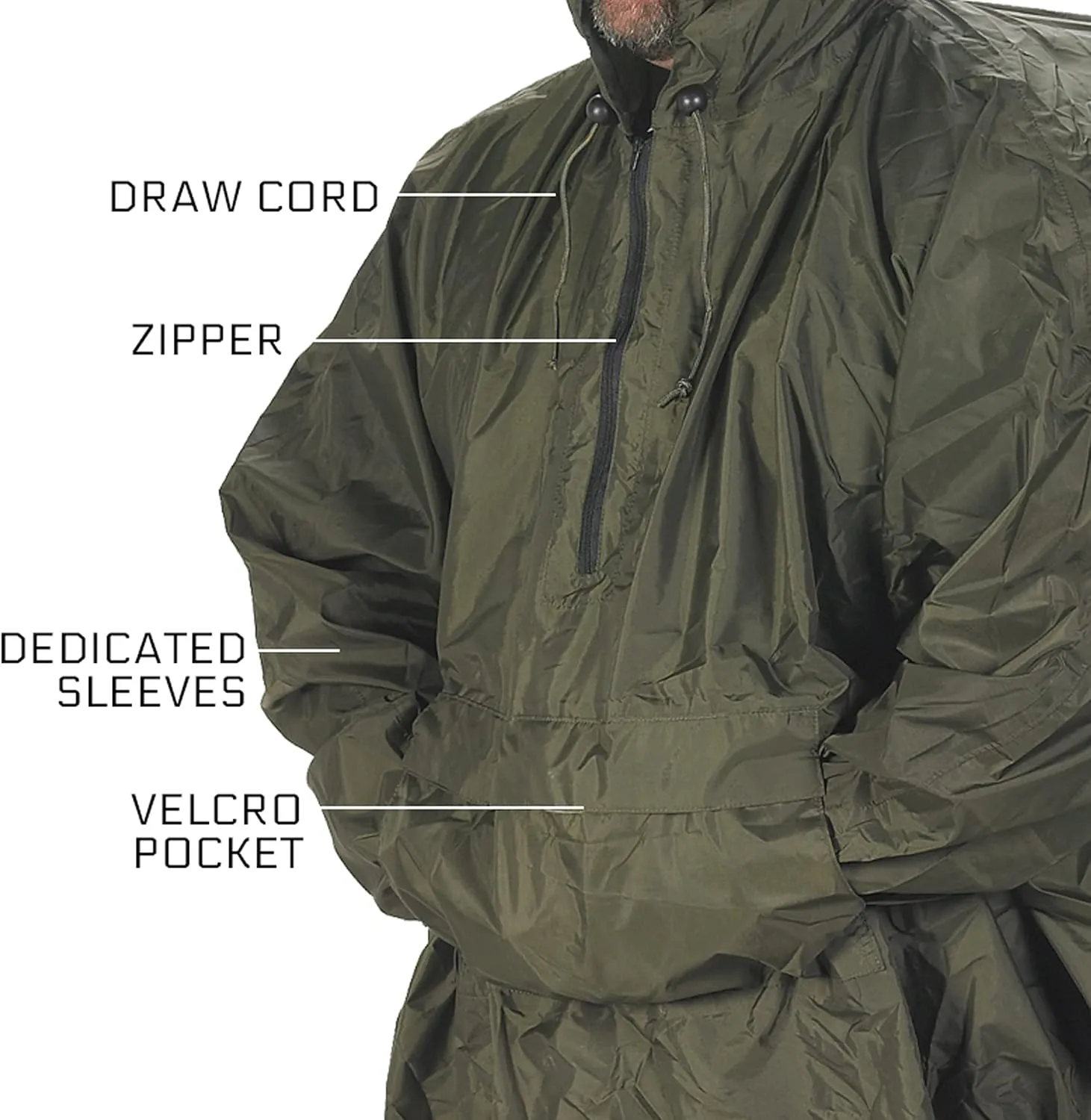 Snugpak Patrol Poncho, Waterproof, One Size, Lightweight, Suitable for Hiking, Camping, and Hunting