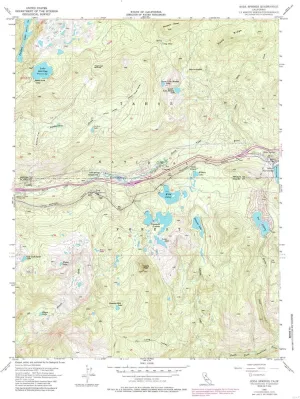 Soda Springs CA topo map, 1:24000 Scale, 7.5 X 7.5 Minute, Historical, 1955, Updated 1985, 26.9 x 22 in
