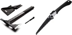 SOG Survival Hawk - Specialty Outdoor Tactical Hatchet, Fire Starter, Nail Puller & Folding Saw - Wood Saw, Hand Saw, Pruning Saw and Camping Saw with 8.25 Inch Removable Blade and Compact Sheath