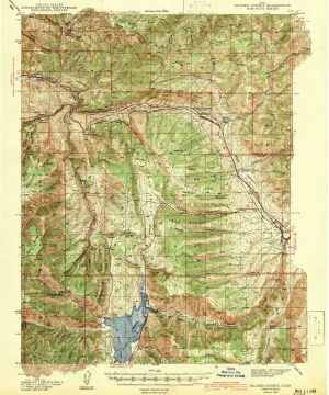 Soldier Summit UT topo map, 1:62500 Scale, 15 X 15 Minute, Historical, 1942, 19.8 x 16.5 in